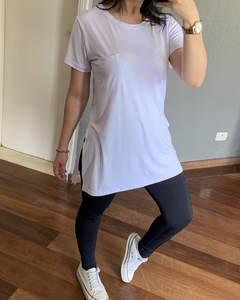 Camiseta Longline Alongada Vestleg Feminina Branco na internet