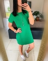 Vestido Curto Básico Malha Viscolycra Verde - comprar online