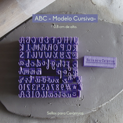 ABC - Cursiva - 0,8 cm de alto