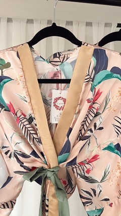Pack 4 Batas Kimonos De Novia - Ajuar De Bodas - Batas Novia Ajuar De Boda Pack Para La Novia Y Damas De Honor Estampadas Beige - tienda online