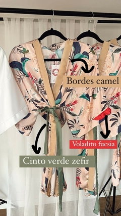 Pack 4 Batas Kimonos De Novia - Ajuar De Bodas - Batas Novia Ajuar De Boda Pack Para La Novia Y Damas De Honor Estampadas Beige - comprar online