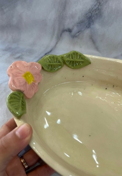 Fuente Circular para pasta Flores rosas - comprar online