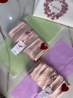 Kimono corto de seda con mangas tradicional Rosa bebe Para estar en casa - tienda online