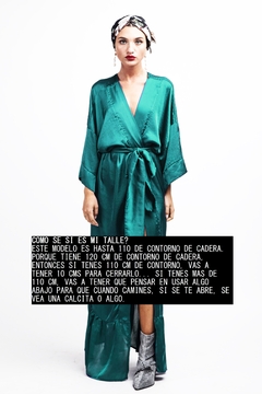 Vestido Cruzado KIMONODRESS De Fiesta Largo Seda Mujer Moda Fiesta Noche Negro - tienda online