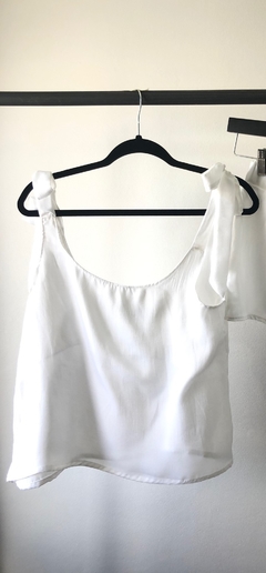 Blusa Blusita Ginita Musculosa Blanca de sedita seda - comprar online