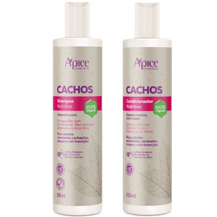 Kit Cachos Apice: Shampoo Cachos 300ml + Condicionador Cachos 300ml (2 itens)