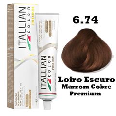 Coloração Itallian Premium 60g Louro Escuro Marrom Cobre Morena Iluminada 6.74 - comprar online