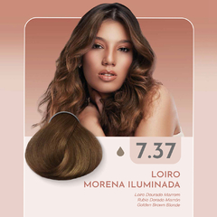 Coloração Itallian Premium 60g Louro Dourado Marrom Morena Iluminada 7.37