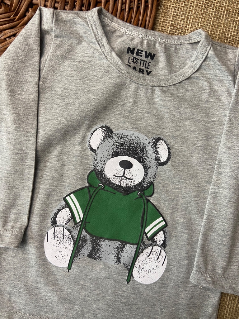 Camiseta Urso Cinza - Comprar em New Little Baby