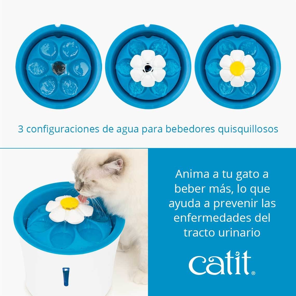 Fuente Bebedero para Gatos Flower Catit