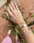 Pulseira Bracelete liso personalizado iniciais cravejadas. Peça feita por encomenda - comprar online