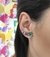 brinco ear cuff pedras cristais coloridas - comprar online