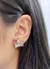 Brinco Ear Cuff pedras geométricas cristais coloridas - comprar online