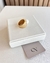 Anel placa lisa e uma pérola Shell banho ouro na internet