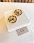 Brinco mandala orgânica banho acetinado com acabamento ouro liso - comprar online