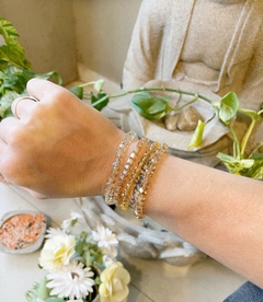 Pulsera cristales grandes simple (sin dijes) - Moli Accesorios