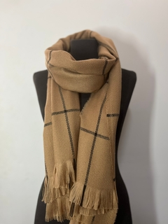 Pashmina 1063 chocolate y linea negra - comprar online