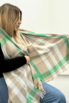 Pashmina 1083 Arena Y Verde