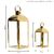 Lanterna Marroquina Cromada Cor Dourada Pequena Metal Vidro - comprar online