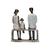 Escultura Família De Resina Pai Mãe e Filhos Decorativa 21cm na internet