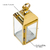 Lanterna Marroquina Cromada Cor Dourada Pequena Metal Vidro na internet