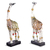Estatueta Girafa Resina Com Detalhes Cor Prata 27cm Altura - comprar online
