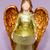 Anjo Castiçal Resina Decoração Pequeno Dourada 19cm - Tuberias Comércio | Loja de Decoração, Presentes e Jardim