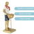 Estatueta Homem Gourmet De Resina Dourada Decoração 25x8,5cm na internet