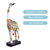 Estatueta Girafa Resina Com Detalhes Cor Prata 27cm Altura - Tuberias Comércio | Loja de Decoração, Presentes e Jardim