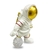 Escultura Astronauta Branco Lua Jogador Decoração 15,5x9,5cm