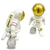 Escultura Astronauta Branco Lua Jogador Decoração 15,5x9,5cm - comprar online