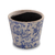 Mini Cachepot Branco Vaso Cerâmica Detalhes Azul - comprar online