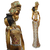 Estatueta Decorativa Mulher Africana Resina 37cm Altura