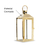 Lanterna Marroquina Dourada Pequena Vidro e Metal 35x14cm na internet