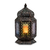 Lanterna Marroquina Decorativa 51x27,5 C/Lâmpada Efeito Fogo