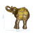 Estatueta Elefante De Resina Detalhes Dourado 12cm Altura - comprar online