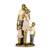 Estatueta Familia De Resina Dourada Decorativa 25x18,5cm