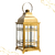 Lanterna Marroquina Pequena Cor Dourada Design Metal Vidro