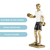 Escultura De Resina Dourada Homem Fit Musculação 26x11cm na internet