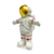 Escultura Astronauta Branco Decoração Resina 16x13cm