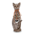 Escultura Decorativa Gato De Resina 25cm Altura