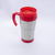 Caneca Revestida Inox Com Detalhe Vermelho 17cm Altura - comprar online