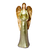 Imagem do Anjo Castiçal De Resina Dourado Decorativo Grande 35cm