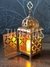 Lanterna Marroquina Pequena Dourada Quadrada 29cm C/ Vela