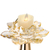 Castiçal Flor De Lotus Vidro Decorativo Dourado 30x12cm na internet