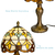Abajur Tiffany Cúpula Vitral Mosaico De Cores Mesa 38x30cm - comprar online