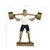 Estatueta Homem Fit Musculação Resina Dourada 24x23,3cm - comprar online