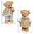Estatuetas Casal De Urso Resina Baby Decoração Sala Quarto na internet