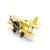 Imagem do Avião de Metal Decorativo Amarelo Médio 9x21x20