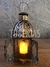 Imagem do Lanterna Marroquina Decoração Metal Vidro Dourado Pequena